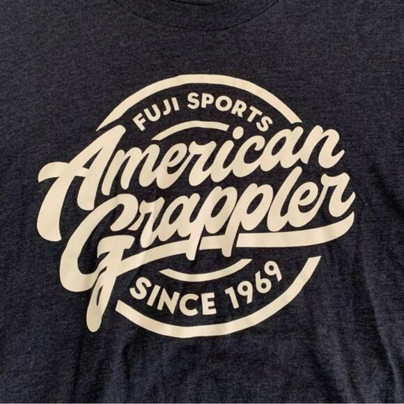 Fuji sports American grappler short sleeve graphic t-shirt in blue -S - Picture 5 of 7